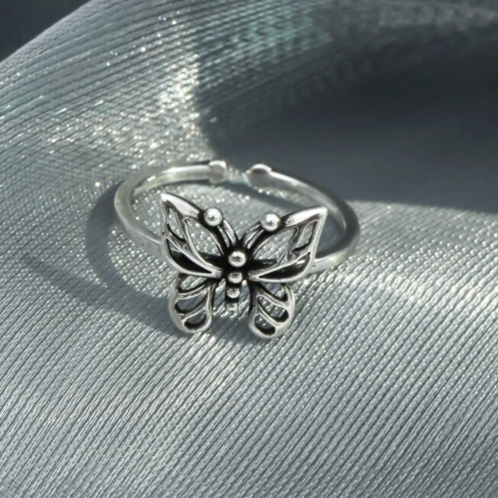 Silver Butterfly Ring